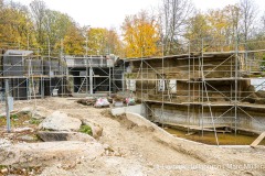 Blick während dem Richtfest auf die neue Löwenanlage am Freitag (29.10.2021) im Tierpark Hellabrunn in München Foto: Marc Müller/Tierpark Hellabrunn