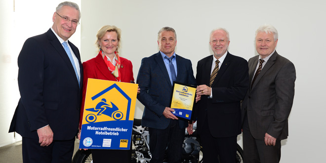 Motorradfreundlicher Hotelbetrieb Hotel Vollmann in Weilheim mit Zertifikat