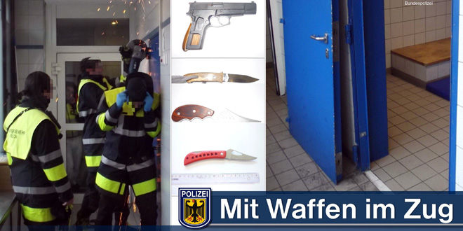 Mit Waffen im Zug