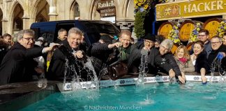 Münchner Brauchtum zum Aschermittwoch - Geldbeutelwaschen im Fischbrunnen 2018