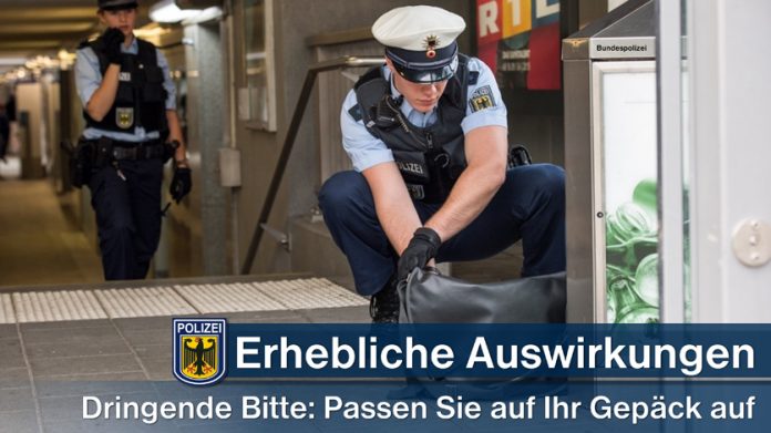 Herrenlose Gepäckstücke halten Bundespolizei auf Trab