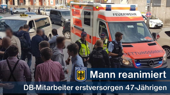DB-Mitarbeiter reanimierten 47-Jährigen DB-Mitarbeiter reanimierten 47-Jährigen