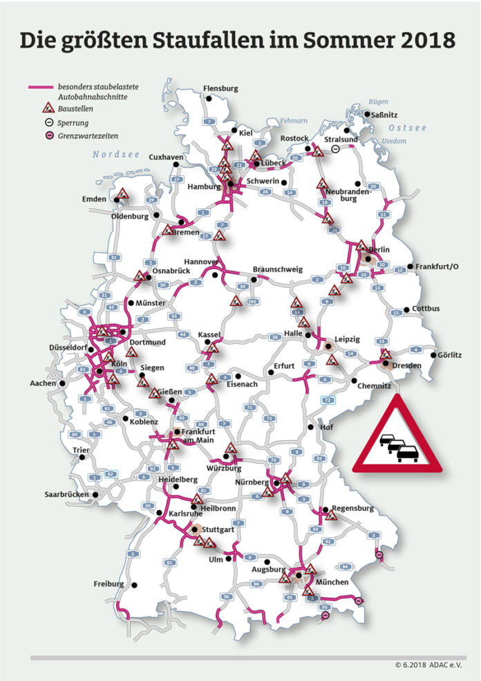 Stauprognose für 7. bis 9. September 2018