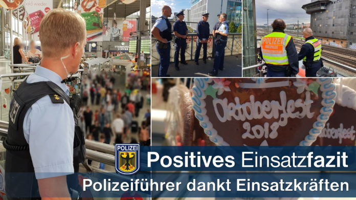 Bundespolizei zieht positives Wiesnfazit