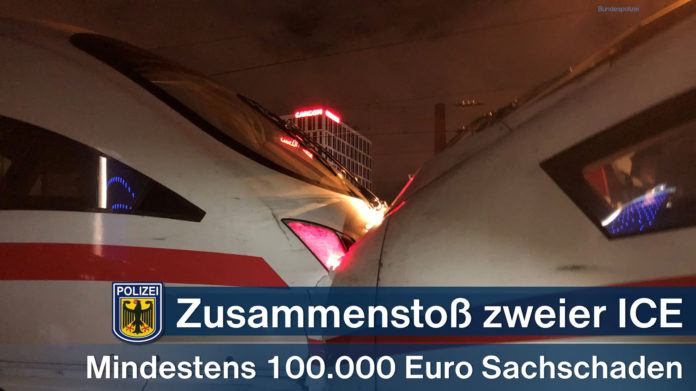 Zusammenstoß zweier ICE - Mindestens 100.000 Euro Sachschaden