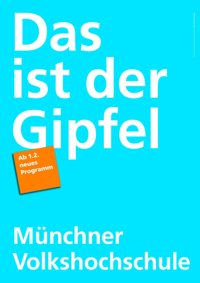 Neues Programm ab 1. Februar Persönliche Anmeldung in der Münchner Volkshochschule von 9 bis 13 Neues Programm ab 1. Februar Persönliche Anmeldung in der Münchner Volkshochschule von 9 bis 13