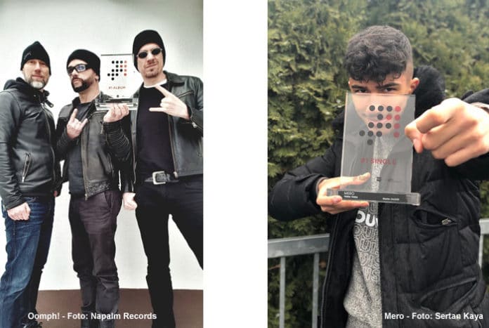 Offizielle Deutsche Charts: Oomph! und Mero holen Spitzenplatzierung und „Nummer 1 Award“ Offizielle Deutsche Charts: Oomph! und Mero holen Spitzenplatzierung und „Nummer 1 Award“