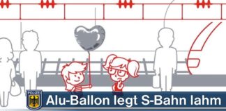 Alu-Ballon legt S-Bahn lahm