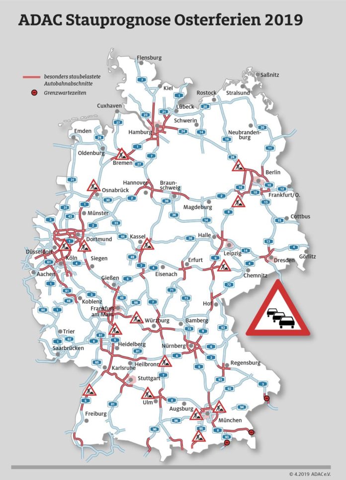 Acht Bundesländer starten in die Osterferien - Stauprognose für 12. bis 14. April 2019