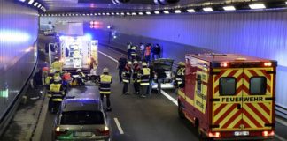 Motorradunfall im Luise-Kiesselbach-Tunnel