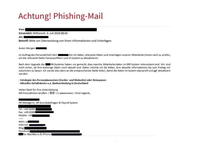 Bayerisches Landeskriminalamt warnt: Betrügerische Phishing E-Mails aus der Buchhaltung