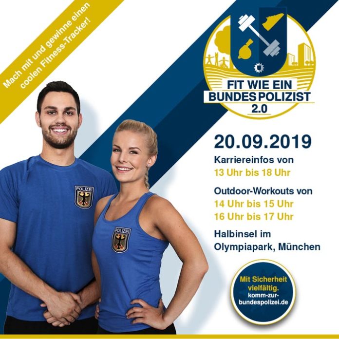 „Fit wie ein Bundespolizist 2.0“ – Work-outs für jedermann im Münchner Olympiapark „Fit wie ein Bundespolizist 2.0“ – Work-outs für jedermann im Münchner Olympiapark