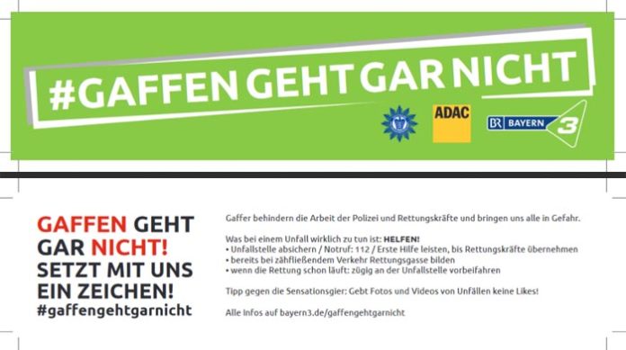 Gaffen geht gar nicht! - Aktion gegen Sensationsgier