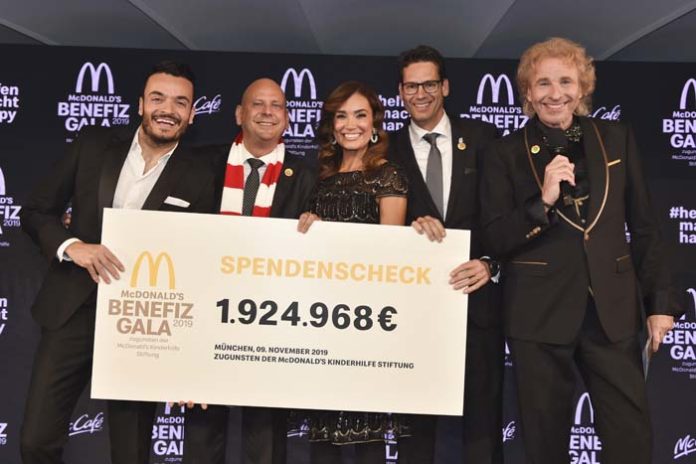 McDonald’s Benefiz Gala 2019 - 1.924.968 Euro zugunsten Familien schwer kranker Kinder McDonald’s Benefiz Gala 2019 - 1.924.968 Euro zugunsten Familien schwer kranker Kinder