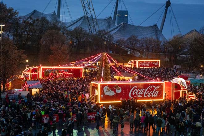 Coca-Cola Weihnachtstour in München