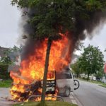 Neuaubing: Campingbus ausgebrannt Neuaubing: Campingbus ausgebrannt