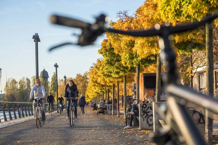 Fahrradfahren in der Stadt