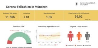 Update 1.10.: Entwicklung der Coronavirus-Fälle in München