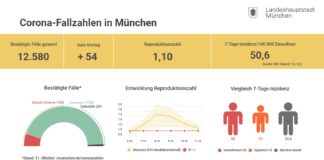 Entwicklung der Coronavirus-Fälle in München