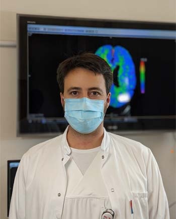 Dr. Dennis Dietrich, Oberarzt der Klinik für Neurologie und neurologische Intensivmedizin in der München Klinik Harlaching. Bildnachweis: München Klinik.