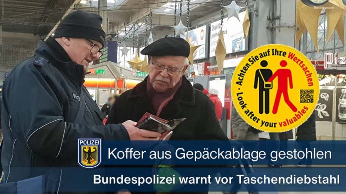 Koffer aus Gepäckablage gestohlen