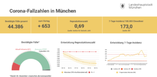 Update 31.12.: Entwicklung der Coronavirus-Fälle in München