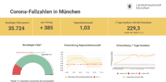 Update 13.12.: Entwicklung der Coronavirus-Fälle in München