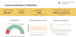 Update 15.12.: Entwicklung der Coronavirus-Fälle in München