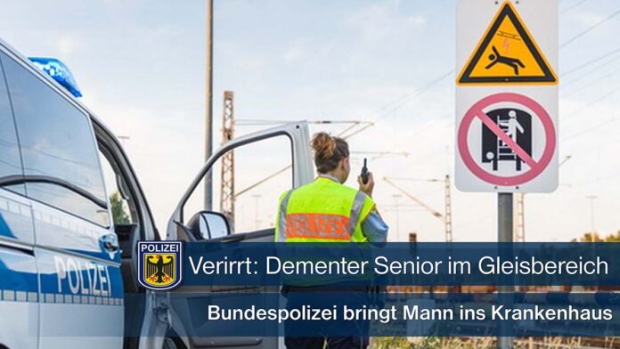 Verirrt: Dementer Senior im Gleisbereich Verirrt: Dementer Senior im Gleisbereich
