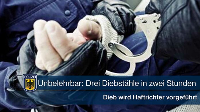 Unbelehrbar: Drei Diebstähle in zwei Stunden