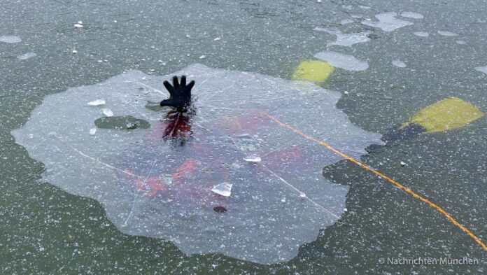 Warnung: Eisflächen nicht betreten!