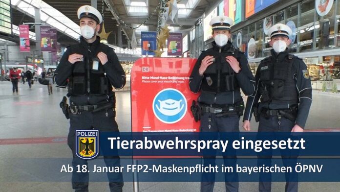 Nach Maskenstreit Tierabwehrspray eingesetzt Nach Maskenstreit Tierabwehrspray eingesetzt
