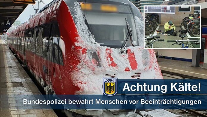 Bundespolizei schützt mehrere Personen rechtzeitig vor Kältebeeinträchtigungen Bundespolizei schützt mehrere Personen rechtzeitig vor Kältebeeinträchtigungen