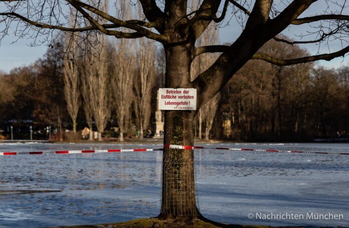 Stadtgebiet München: Mehrere Polizeieinsätze wegen noch zu dünnen Eisflächen