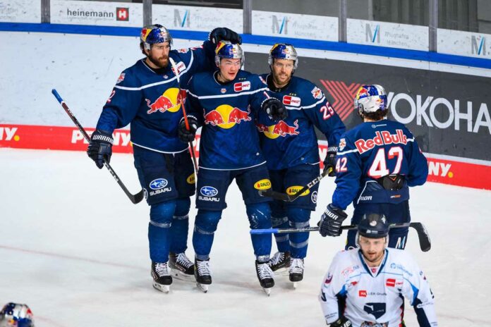 EHC Red Bull München: Sieg gegen Straubing - Red Bulls springen auf Platz zwei