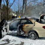 Johanneskirchen: Taxi fängt Feuer