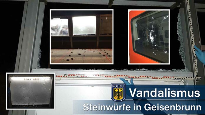 Vandalismus: Steinwürfe gegen Schaukästen und S-Bahn