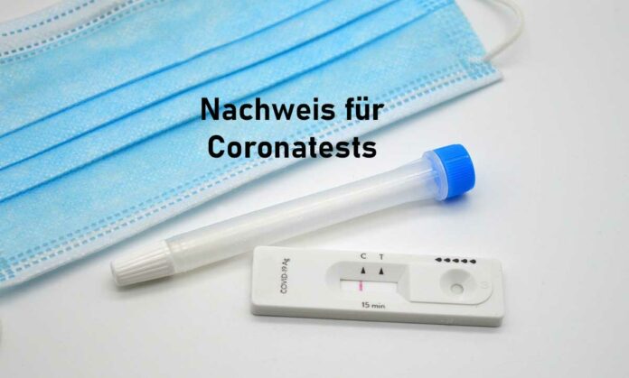Nachweis für den Corona Test Nachweis für den Corona Test