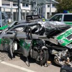 A 99 Oberschleißheim: LKW fährt auf Polizeiauto auf
