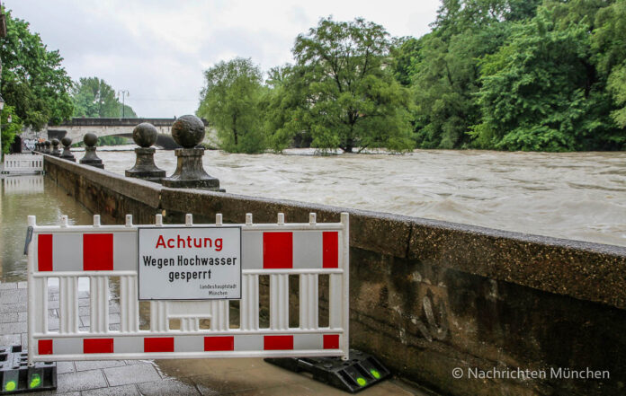 Hochwasser: Sperrungen an der Isar - Meldestufe 2 erreicht!