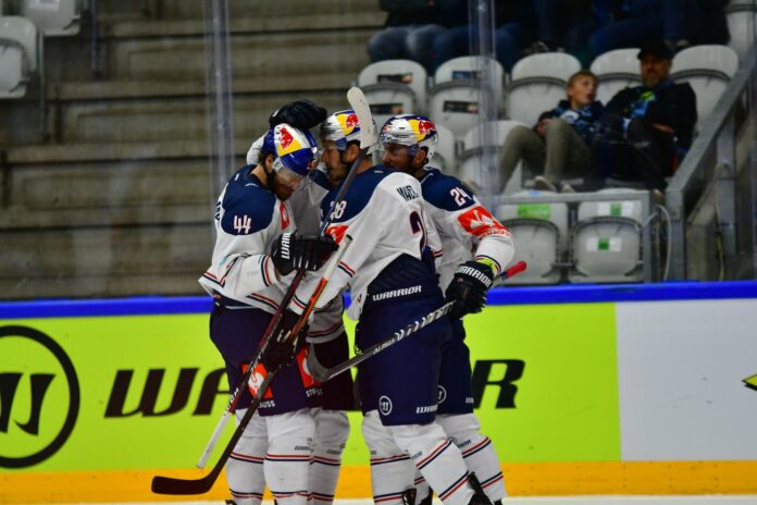Drei Punkte zum CHL-Start: Red Bulls gewinnen 5:1 in Vojens Drei Punkte zum CHL-Start: Red Bulls gewinnen 5:1 in Vojens