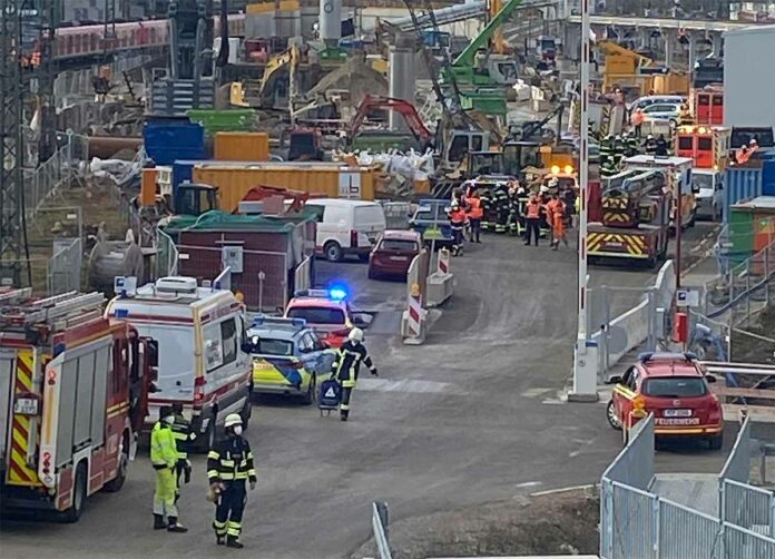 Explosion einer 250-kg-Fliegerbombe