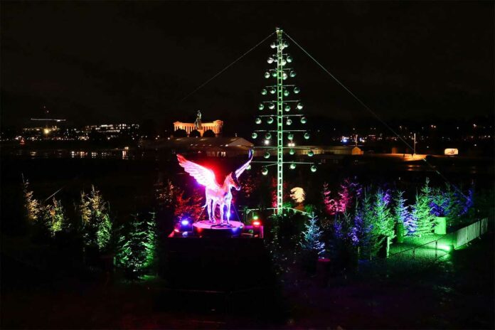 Tollwood-Kunst als Zeichen der Hoffnung auf der Theresienwiese noch bis 02.01.2022