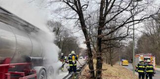 Sendling: Brennender Gefahrguttransporter