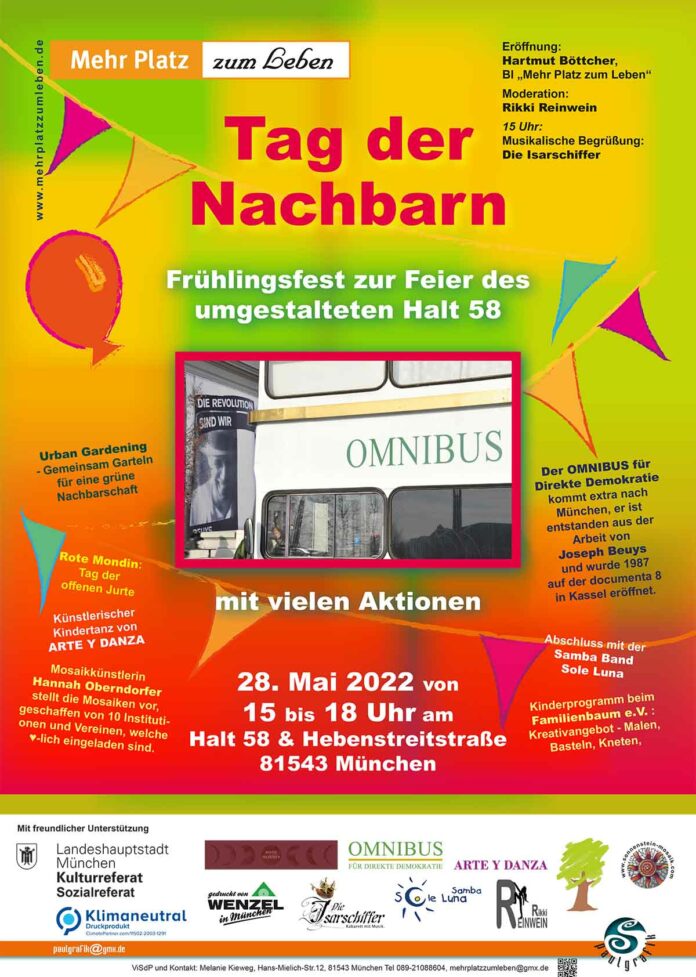 Tag der Nachbarn - Frühlingsfest zur Feier des umgestalteten Halt 58