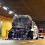 Sendling: Auto brennt im Brudermühltunnel