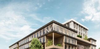 Erstes Holz-Hybrid-Bürogebäude Münchens