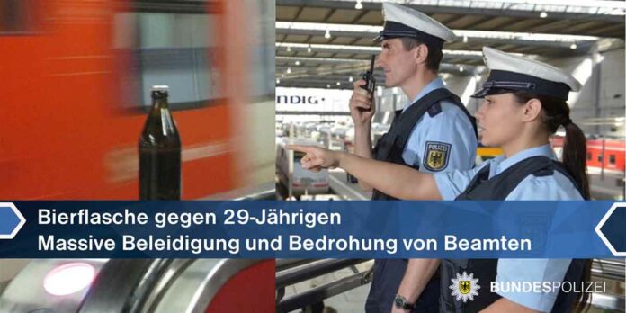 Bierflaschenattacke am Hauptbahnhof - Massive Beleidigung und Bedrohung von Beamten am Ostbahnhof Bierflaschenattacke am Hauptbahnhof - Massive Beleidigung und Bedrohung von Beamten am Ostbahnhof