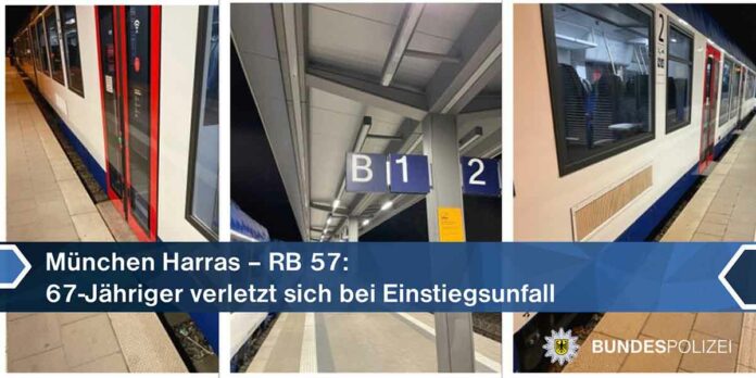 Bahnbetriebsunfall mit Personenschaden - 67-jähriger am Harras beim Einstiegsversuch verletz