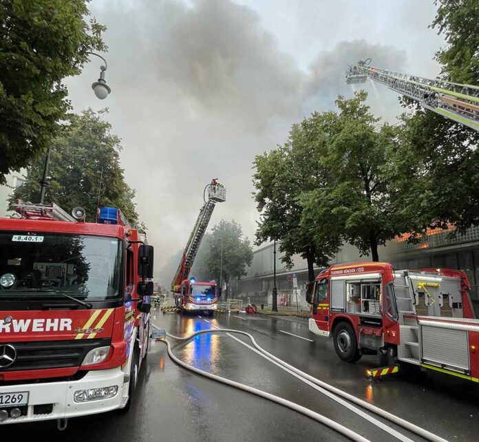 Brand im Prinzregentenstadion Brand im Prinzregentenstadion